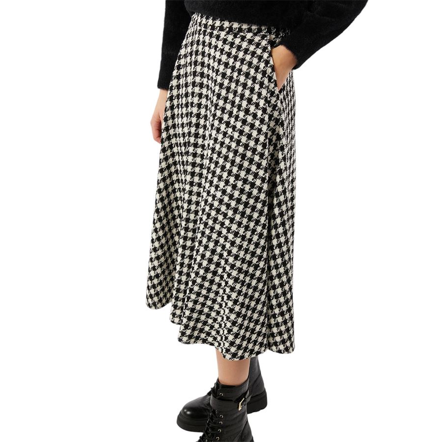 Gonna midi in tessuto a stuoia Penny Black | 2421106063200001